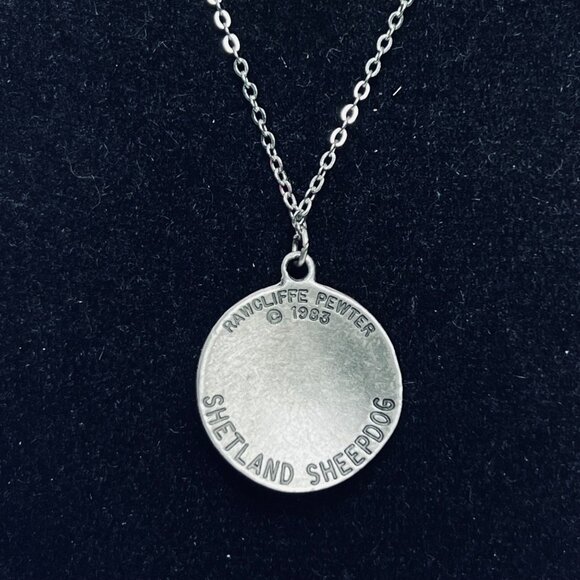 Rawcliffe Pewter Shetland Sheepdog Pendant On A Cable Chain Necklace (5530) - Picture 3 of 5